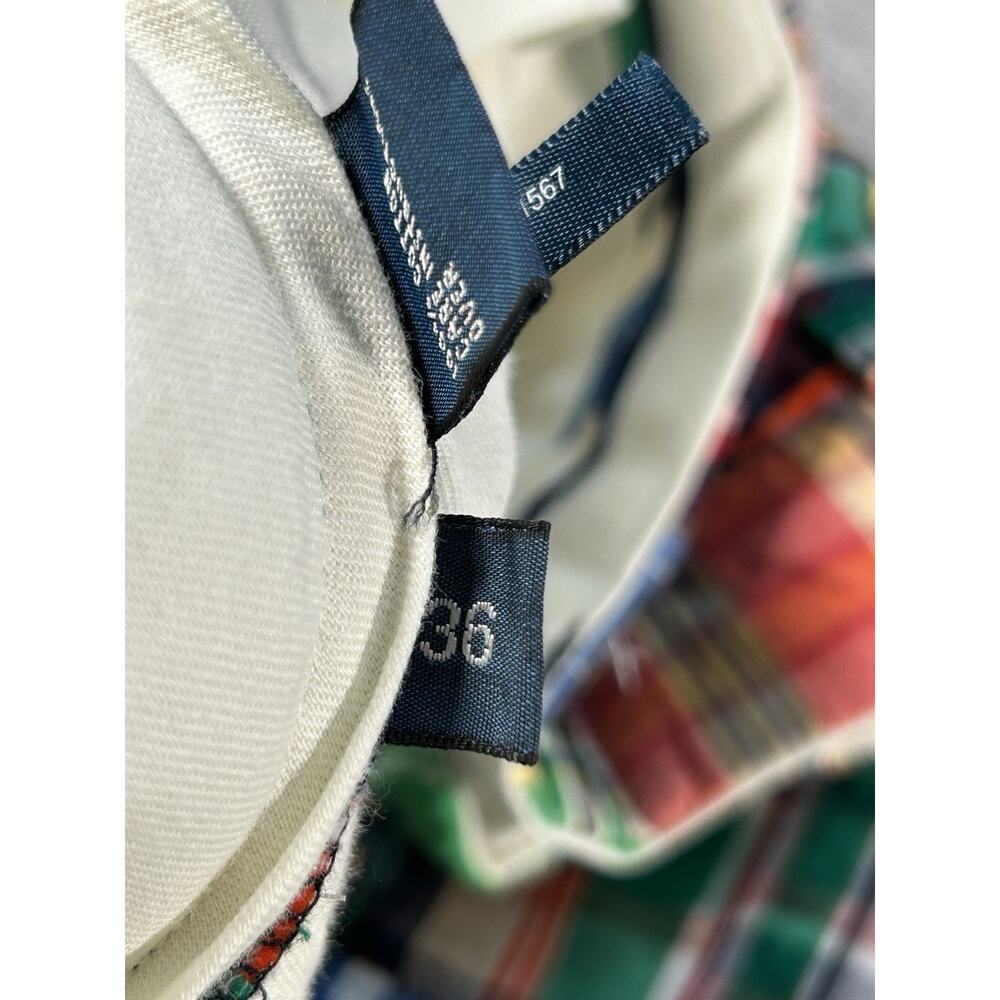 Polo Ralph Lauren Madras Patchwork Shorts Mens 36 10" Colorful Plaid Cotton - Picture 2 of 10